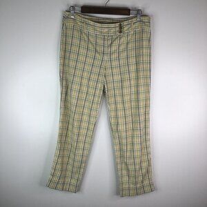 ann taylor loft marisa crop pants plaid